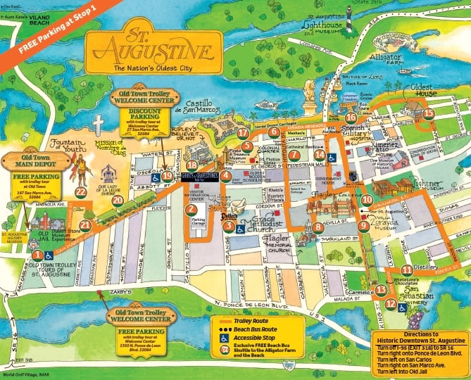 St Augustine First Time Visitor Guide Itinerary Tour Pass 